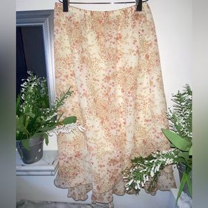 Floral midi skirt